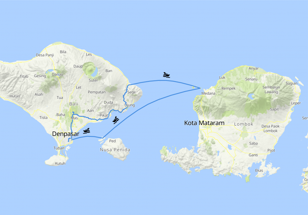 Create a route map with the Printmaps editor